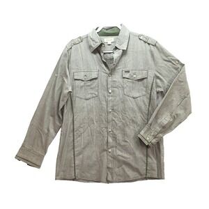 Vintage Diesel Button Up Shirt Mens Roll Tab Sleeve Street Wear Skater Y2K 2000s